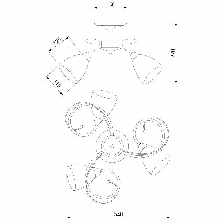 Люстра на штанге Eurosvet Natalie 30130/3 хром 30130/3