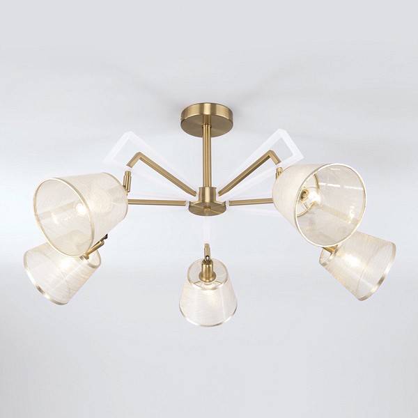 Люстра на штанге Eurosvet Alicante 60082/5 золотая бронза 60082/5