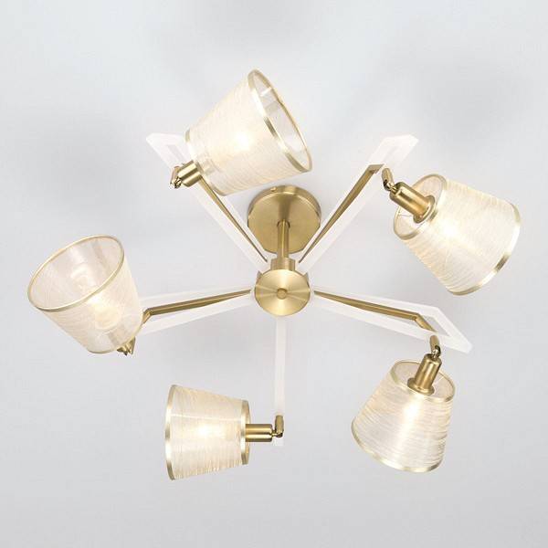 Люстра на штанге Eurosvet Alicante 60082/5 золотая бронза 60082/5