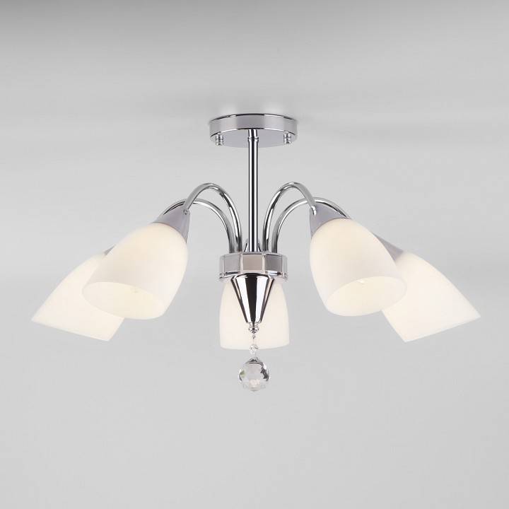 Люстра на штанге Eurosvet Ellene 30149/5 хром 30149/5