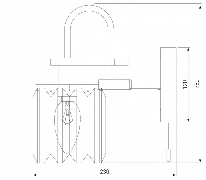 Бра Eurosvet Tenia 70090/1 черный
