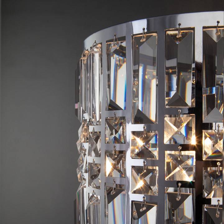 Накладной светильник Eurosvet Lory хром/прозрачный хрусталь Strotskis 10116/2