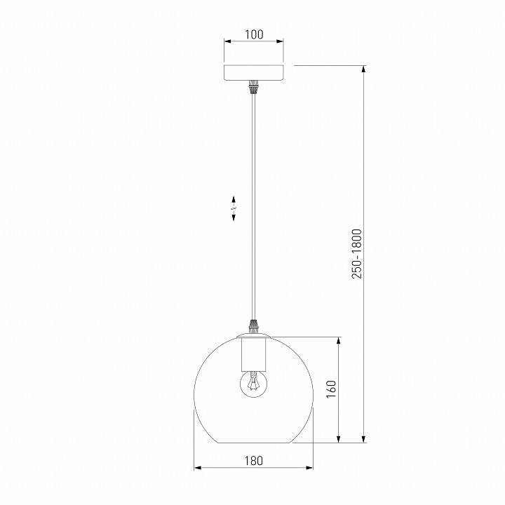 Подвесной светильник Eurosvet Rowan 50200/1 дымчатый 50200/1