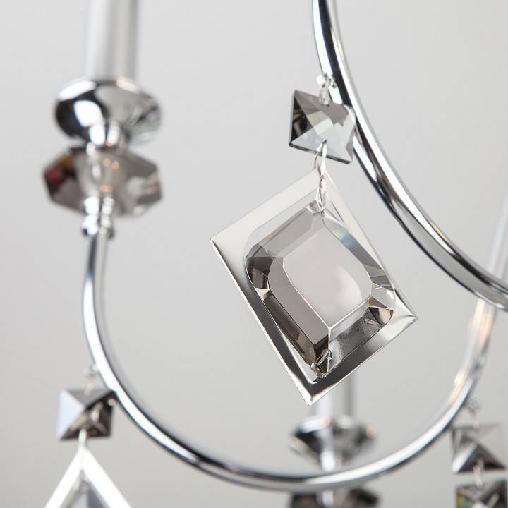 Подвесная люстра Eurosvet Telao 10120/5 хром дымчатый хрусталь Strotskis Smart 10120/5