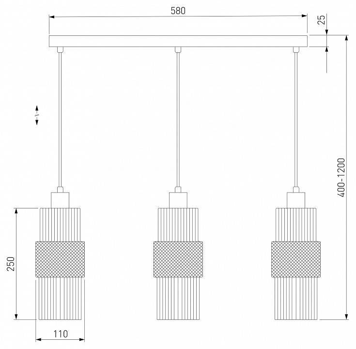 Подвесной светильник Eurosvet Soho 50209/3 бронза