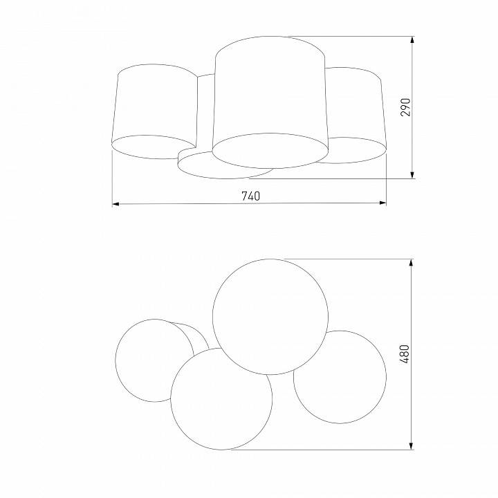 Накладной светильник TK Lighting Mona Black/Gold 3446