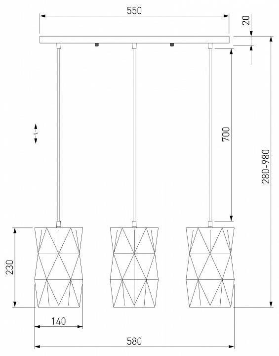 Подвесной светильник Eurosvet Reprise 50145/3 черный