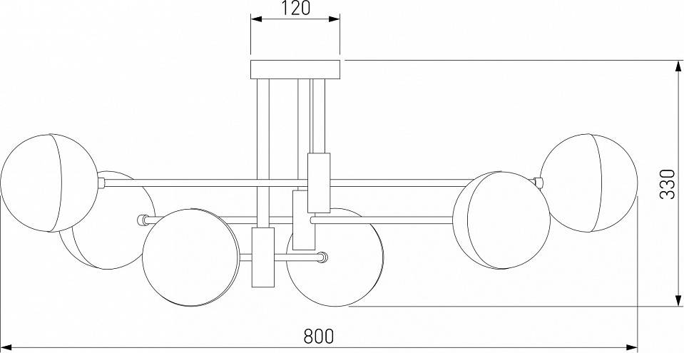 Потолочная люстра Eurosvet Nuvola 70129/6 хром