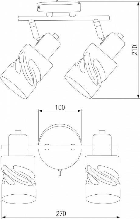 Бра Eurosvet Ansa 20120/2 хром 20120/2
