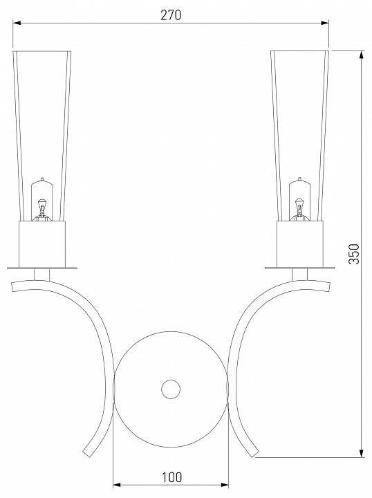 Бра Eurosvet Rosher хром 60141/2