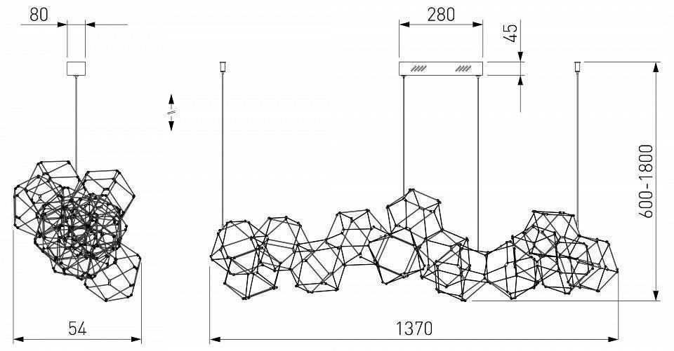 Подвесная люстра Eurosvet Uma 90368/14 медь