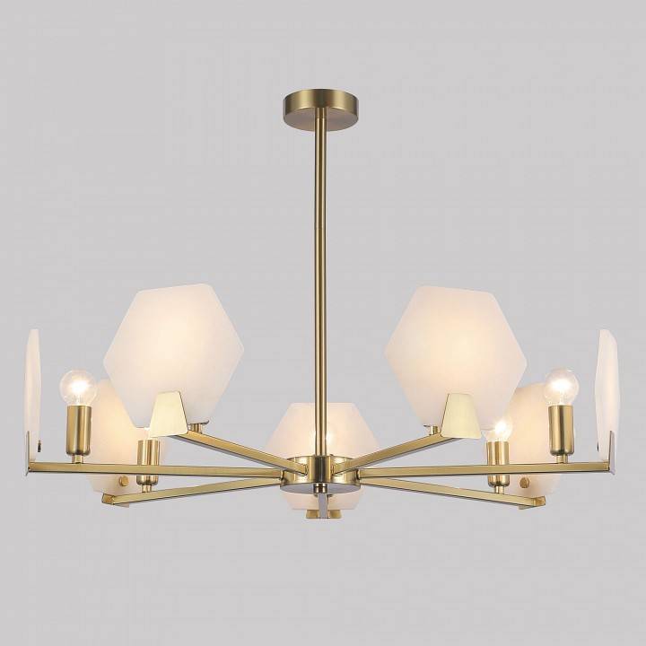 Люстра на штанге Eurosvet Marble 60158/7 латунь