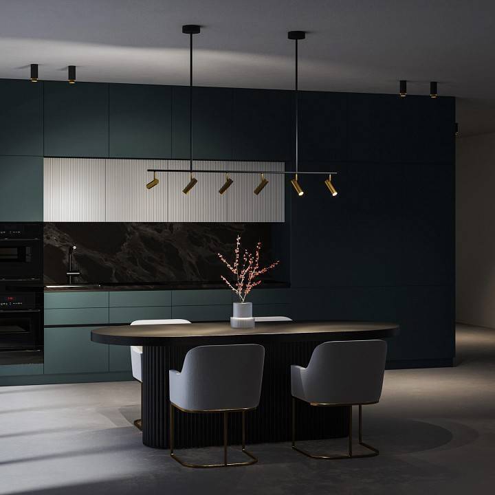 Светильник на штанге Eurosvet Epiphania 20252/6 LED черный/латунь