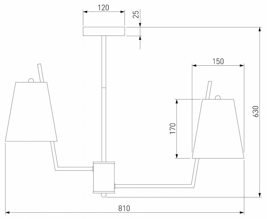 Люстра на штанге Eurosvet Topanga 60173/8 латунь
