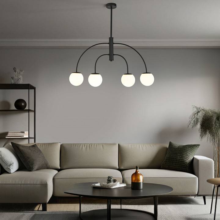 Люстра на штанге Eurosvet Cenacolo 30179/4 черный