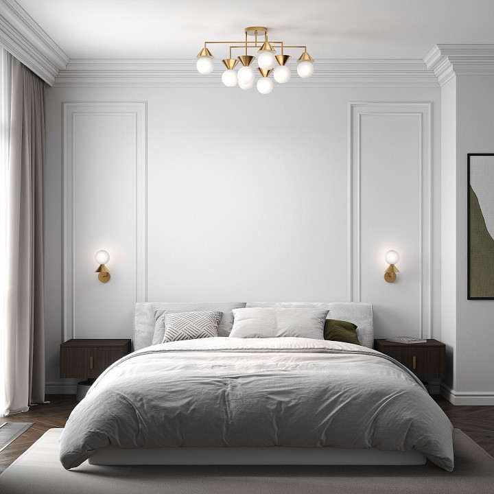 Люстра на штанге Eurosvet  302002/8 латунь Smart