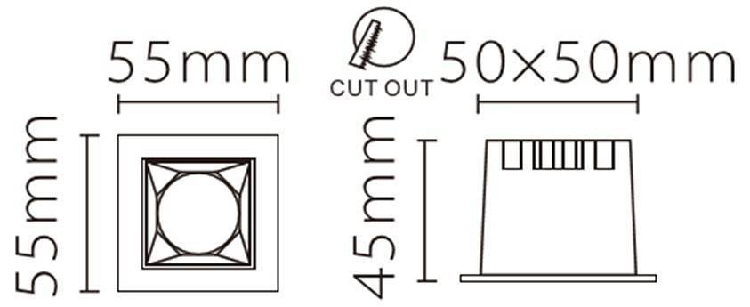 Встраиваемый светильник Fiberli XL003 12130304