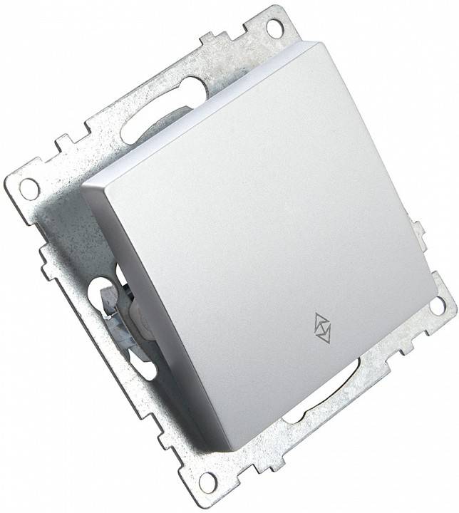 Выключатель проходной одноклавишный без рамки Stekker Катрин 39576