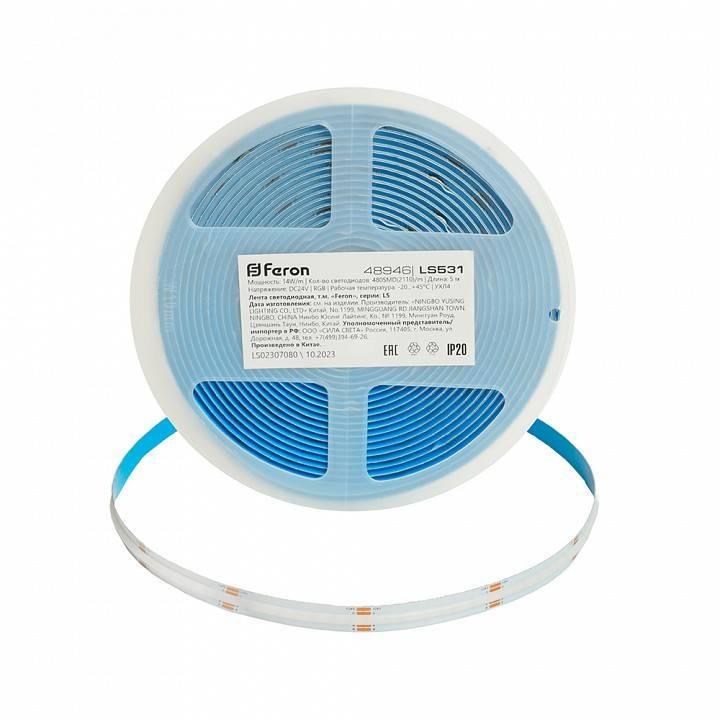 Лента светодиодная Feron LS531 RGB 14 Вт/м 24 В IP20 48946