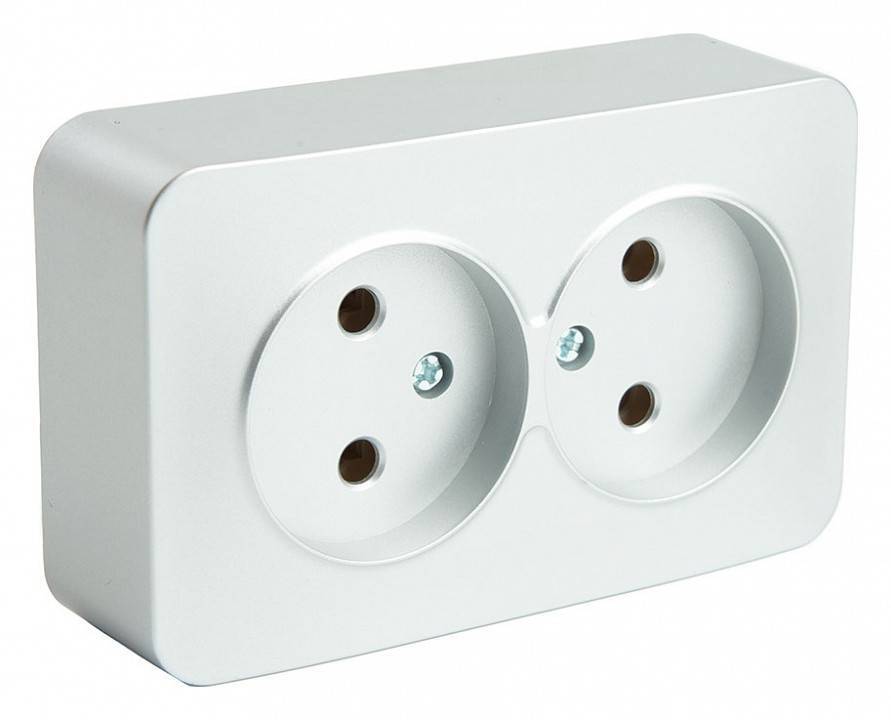 Розетка двойная без заземления Stekker София 49327