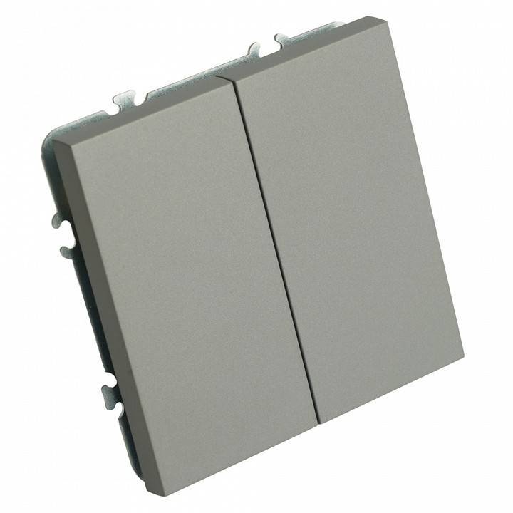 Выключатель двухклавишный без рамки Stekker Эмили 50166