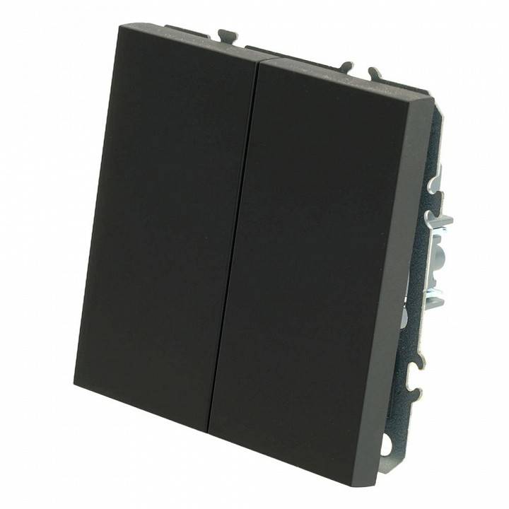 Выключатель двухклавишный без рамки Stekker Эмили 50167