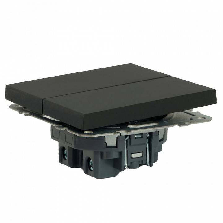 Выключатель двухклавишный без рамки Stekker Эмили 50167