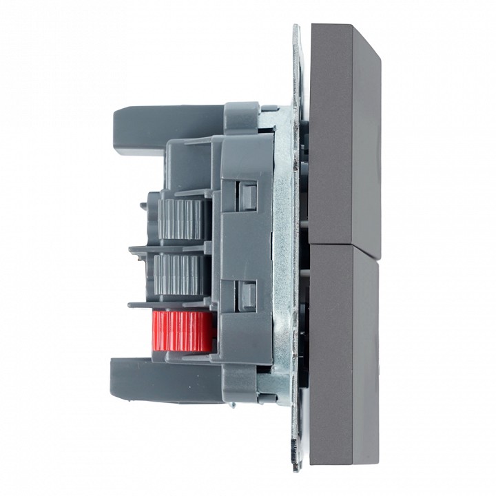 Переключатель двухклавишный без рамки Stekker Эмили 50241