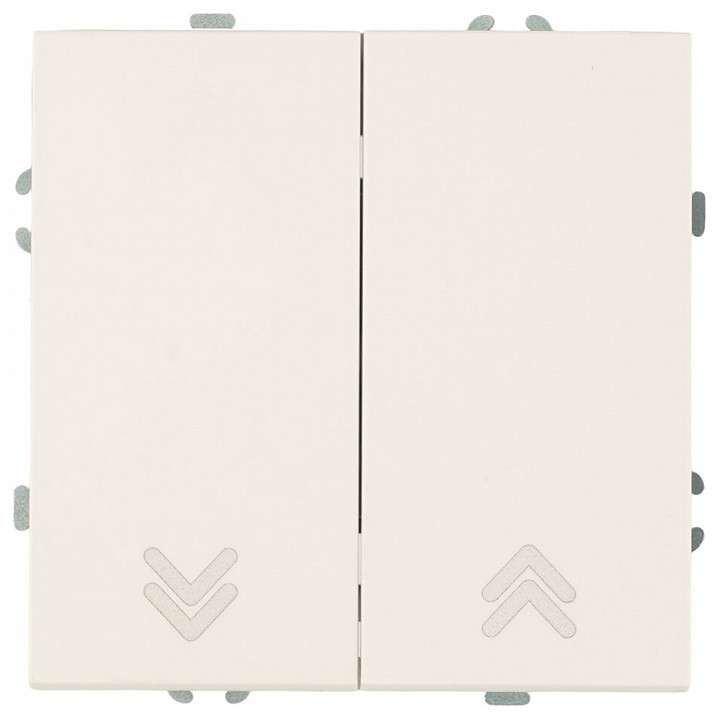 Выключатель самовозвратный двухклавишный без рамки Stekker Эмили 50325