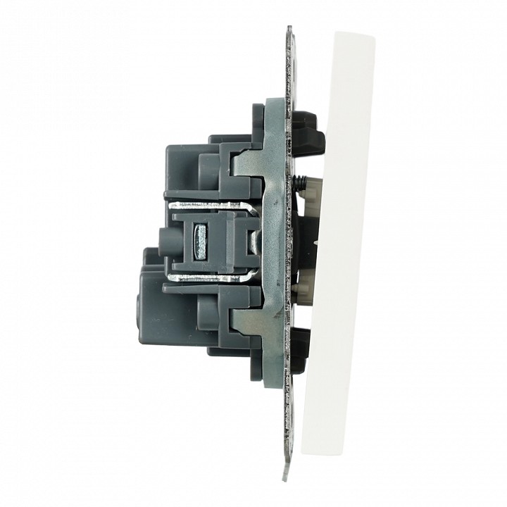 Выключатель самовозвратный двухклавишный без рамки Stekker Эмили 50325