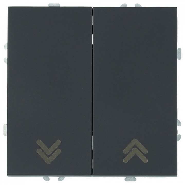 Выключатель самовозвратный двухклавишный без рамки Stekker Эмили 50327