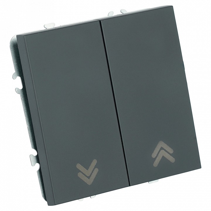 Выключатель самовозвратный двухклавишный без рамки Stekker Эмили 50327