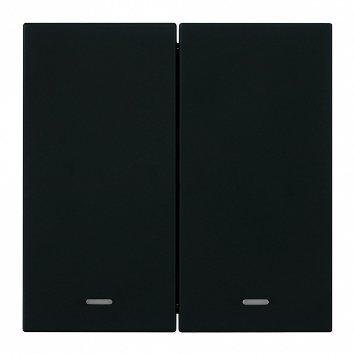 Выключатель двухклавишный с подсветкой без рамки Stekker Мия 50446