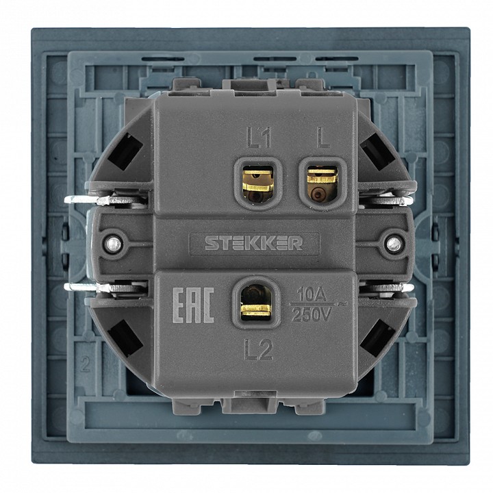 Переключатель одноклавишный без рамки Stekker Мия 50447
