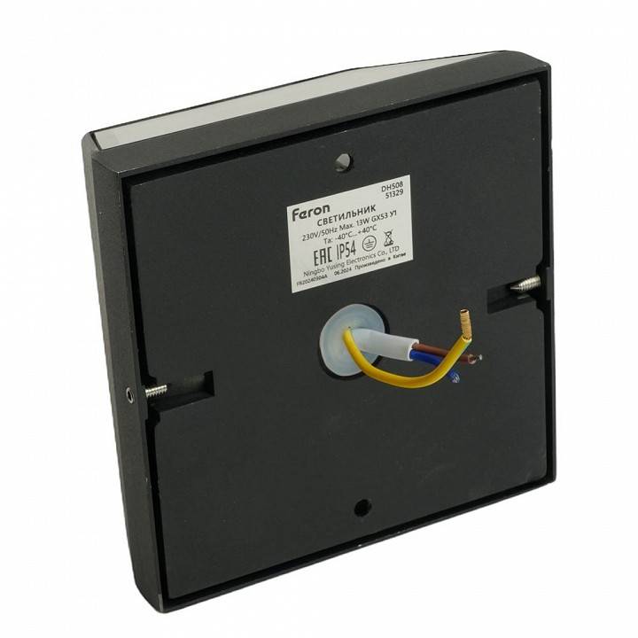 Светильник уличный настенный Feron DH508 GU10 IP54 черный 51329