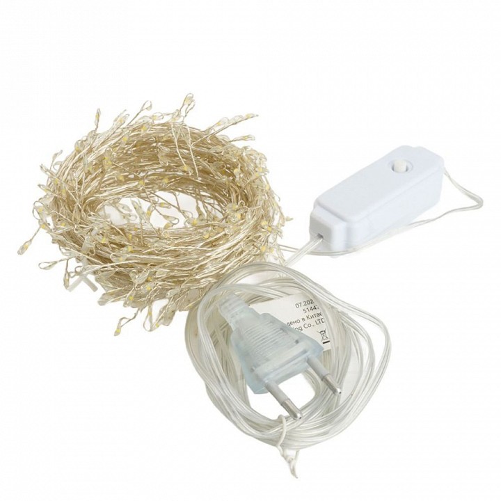 Гирлянда Нить Feron CL584 Роса теплый белый 2 м на батарейках IP20 51447