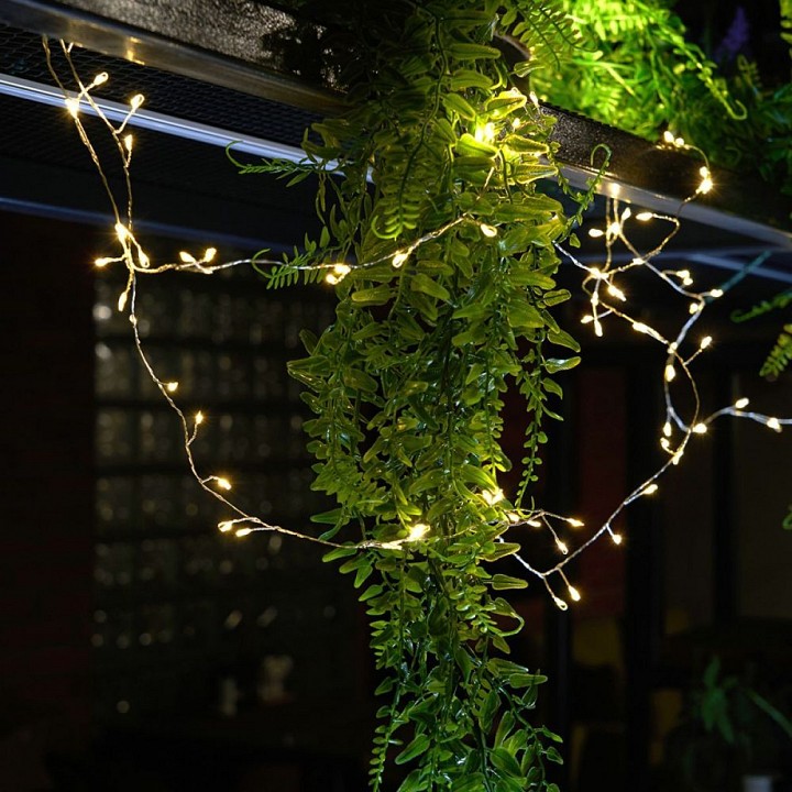 Гирлянда Нить Feron CL584 Роса теплый белый 2 м на батарейках IP20 51447