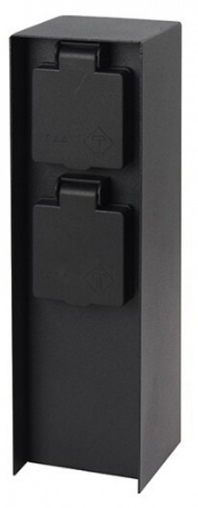 Розетка двойная с заземлением с крышкой Feron  52184