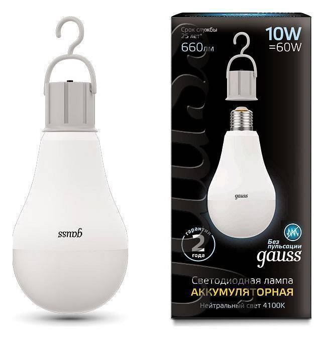 Лампа светодиодная Gauss A60 E27 10 Вт 4100 К 102402200