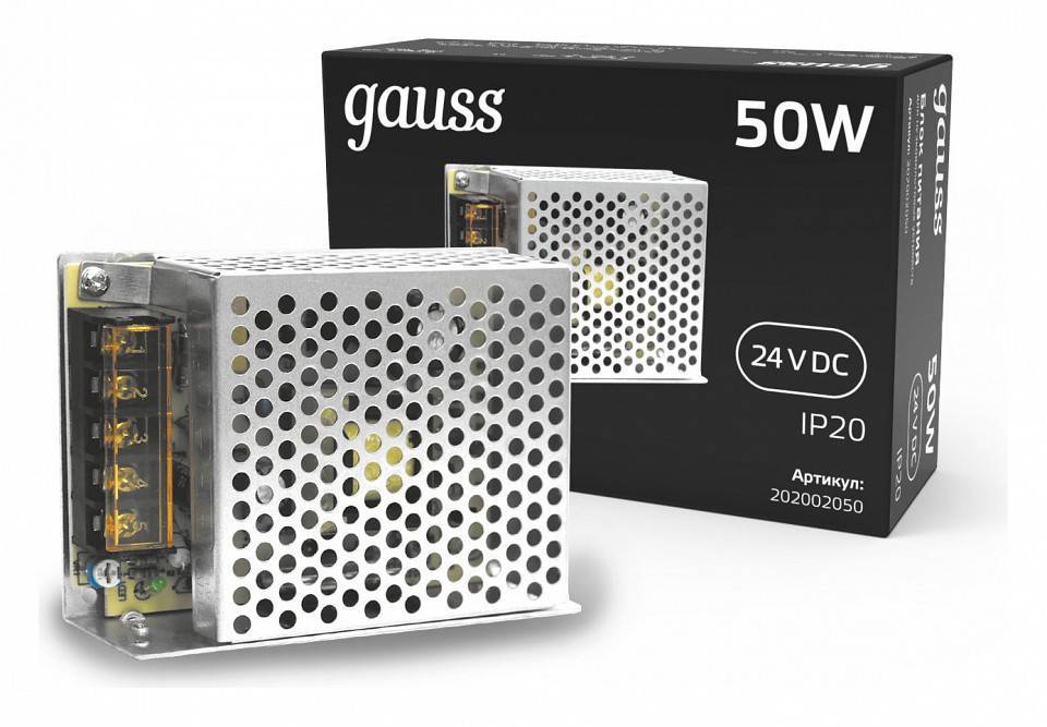 Блок питания Gauss 12V 50W IP67 202002050