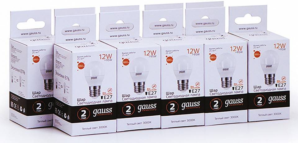 Лампа светодиодная Gauss LED Elementary E27 12Вт 3000K 53212