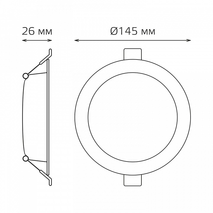 Встраиваемый светильник Gauss 12 Вт 9030420212