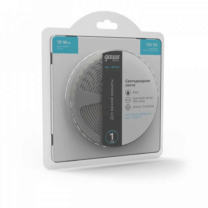 Лента светодиодная Gauss Basic BT053
