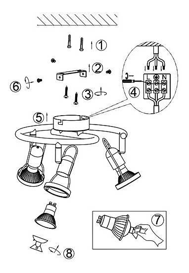 Спот Globo Anne 3xE14 54383-3