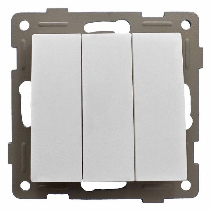 Выключатель трехклавишный без рамки Gusi Electric BRAVO С10В3-003