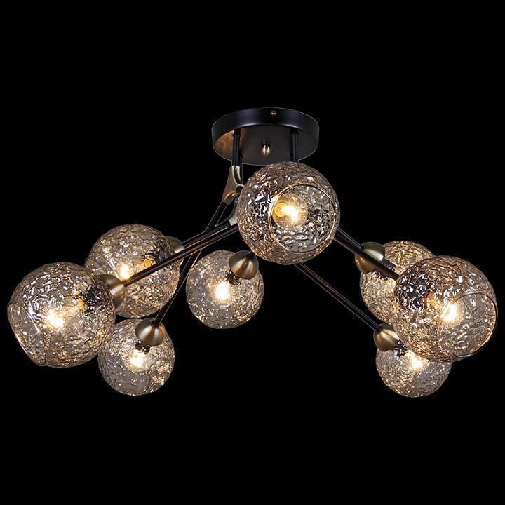 Потолочная люстра ILLUMICO черная с бронзой IL0264-8CSQ-79 BK AB