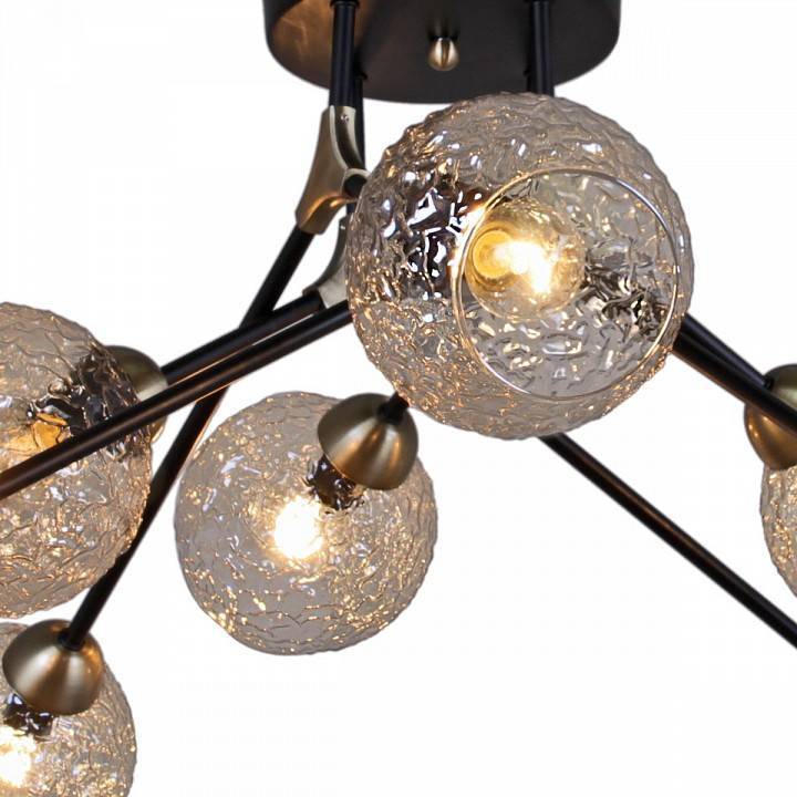 Потолочная люстра ILLUMICO черная с бронзой IL0264-8CSQ-79 BK AB