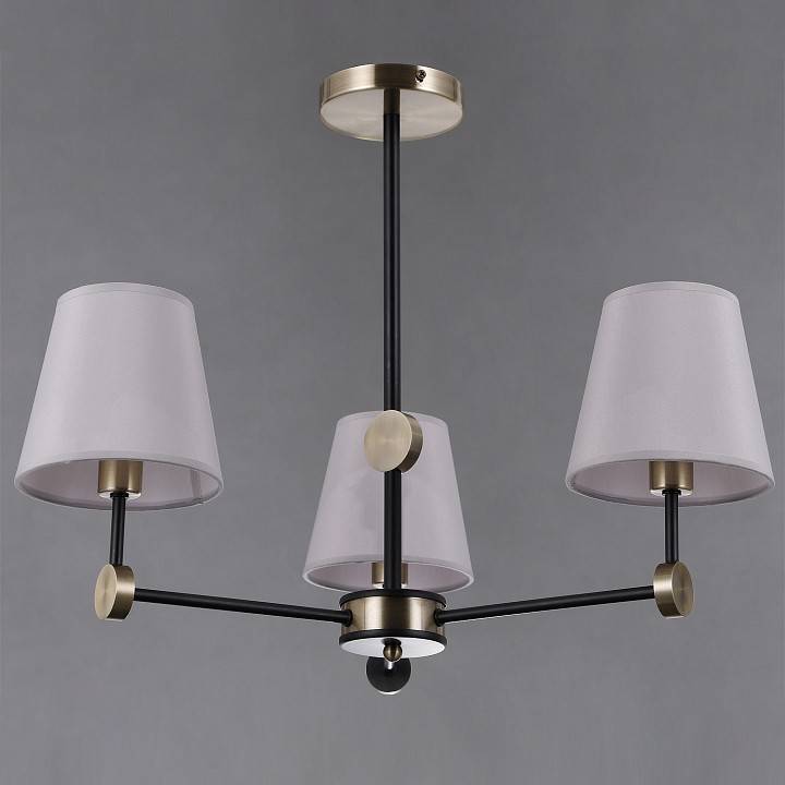 Люстра на штанге ILLUMICO CASTOR IL0394-3CSQ-24 BK AB CASTOR