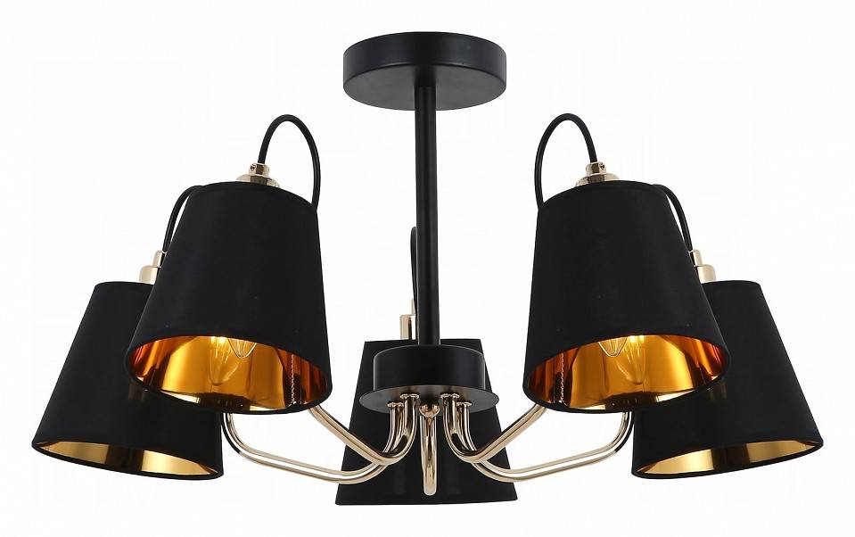 Люстра на штанге ILLUMICO  IL6120-5COU-79 BK GD