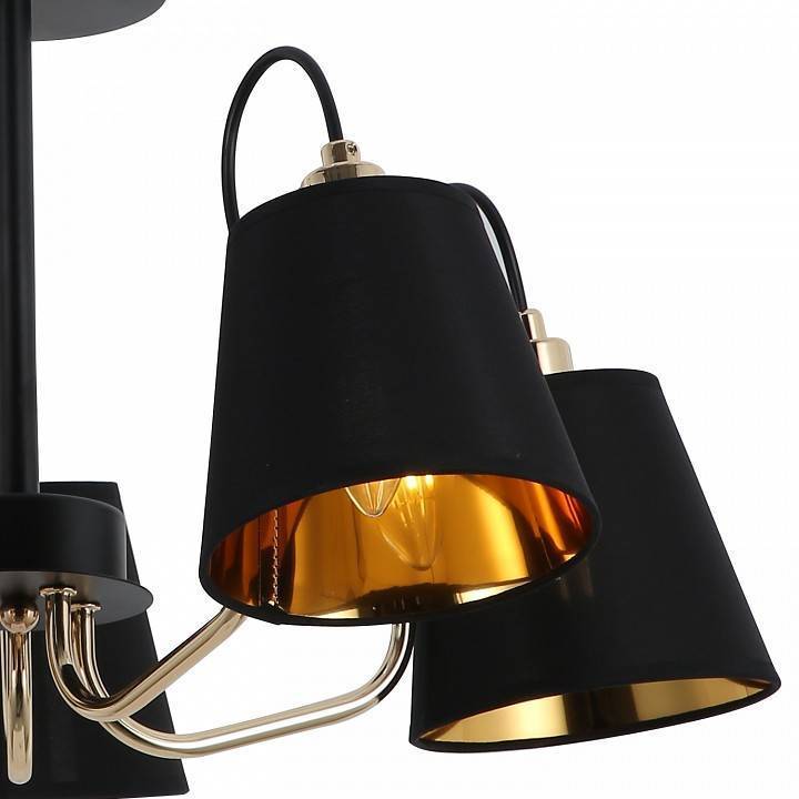 Люстра на штанге ILLUMICO  IL6120-5COU-79 BK GD